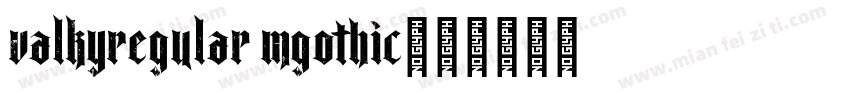 ValkyRegular MGothic字体转换
